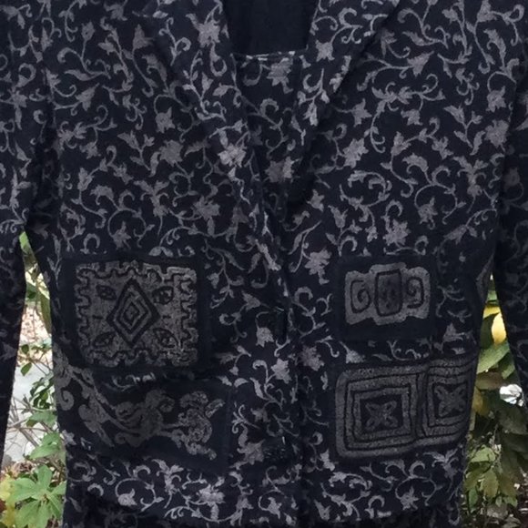 Piccaline Suede Collar Jacket- Maxi Dress 2Pc Set - Picture 3 of 4